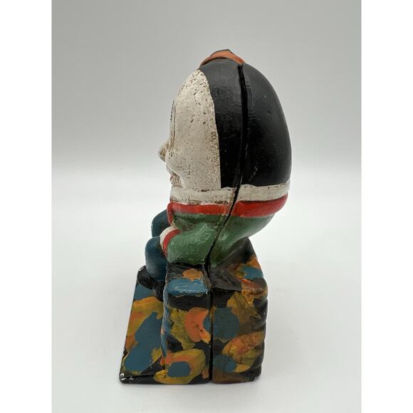 Vintage Cast Iron HUMPTY DUMPTY Coin Piggy Bank 5.25” Hand Painted - Picture 8 of 10